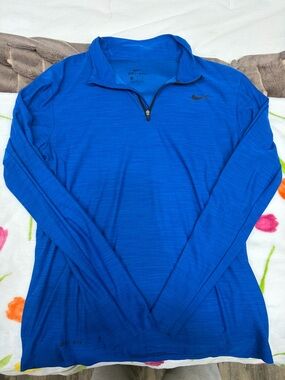 Nike Royal Blue Dri-FIT Zip Pullover